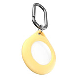 KeyBudz AirTag 1. & 2. Gen. Silikonnøkkelring m. karabinkrok - Secure Dock - 2 Pack - Gul