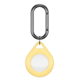 KeyBudz AirTag 1. & 2. Gen. Silikonnøkkelring m. karabinkrok - Secure Dock - 2 Pack - Gul