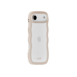 Holdit iPhone Air Wavy Deksel - Light Beige / Transparent