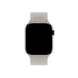 Apple Watch (42/44/SE/45/46/49mm) Holdit Silikon Klokkerem med Metallspenne - Taupe