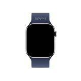 Apple Watch (42/44/SE/45/46/49mm) Holdit Silikon Klokkerem med Metallspenne - Navy Blue