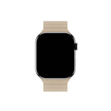 Apple Watch (42/44/SE/45/46/49mm) Holdit Silicone Magnet Klokkerem - Rosa / Beige
