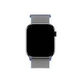 Apple Watch (38/40/SE/41/42mm) Holdit Nylon Klokkerem med Borrelås - Grå / Blå