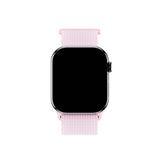 Apple Watch (42/44/SE/45/46/49mm) Holdit Nylon Klokkerem med Borrelås - Rosa