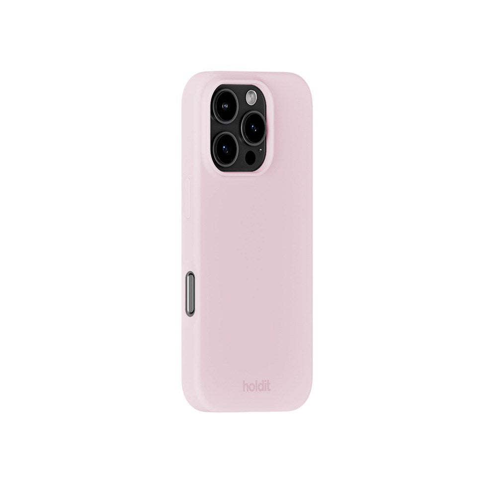 Holdit iPhone 16 Pro Soft Touch Silikon Deksel - Pale Pink