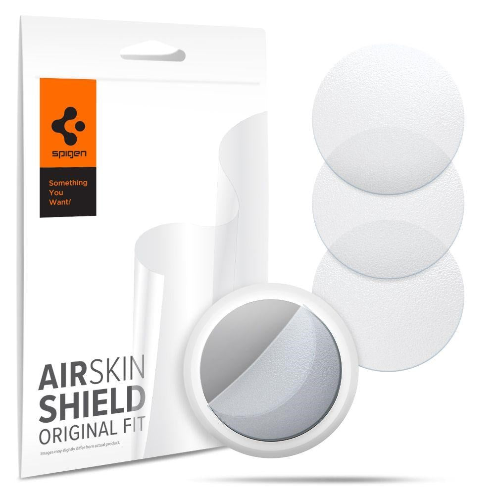 AirTag 1. & 2. Gen. Spigen Airskin Shield Original Fit Front & Back - 4-pak - Matt Gjennomsiktig