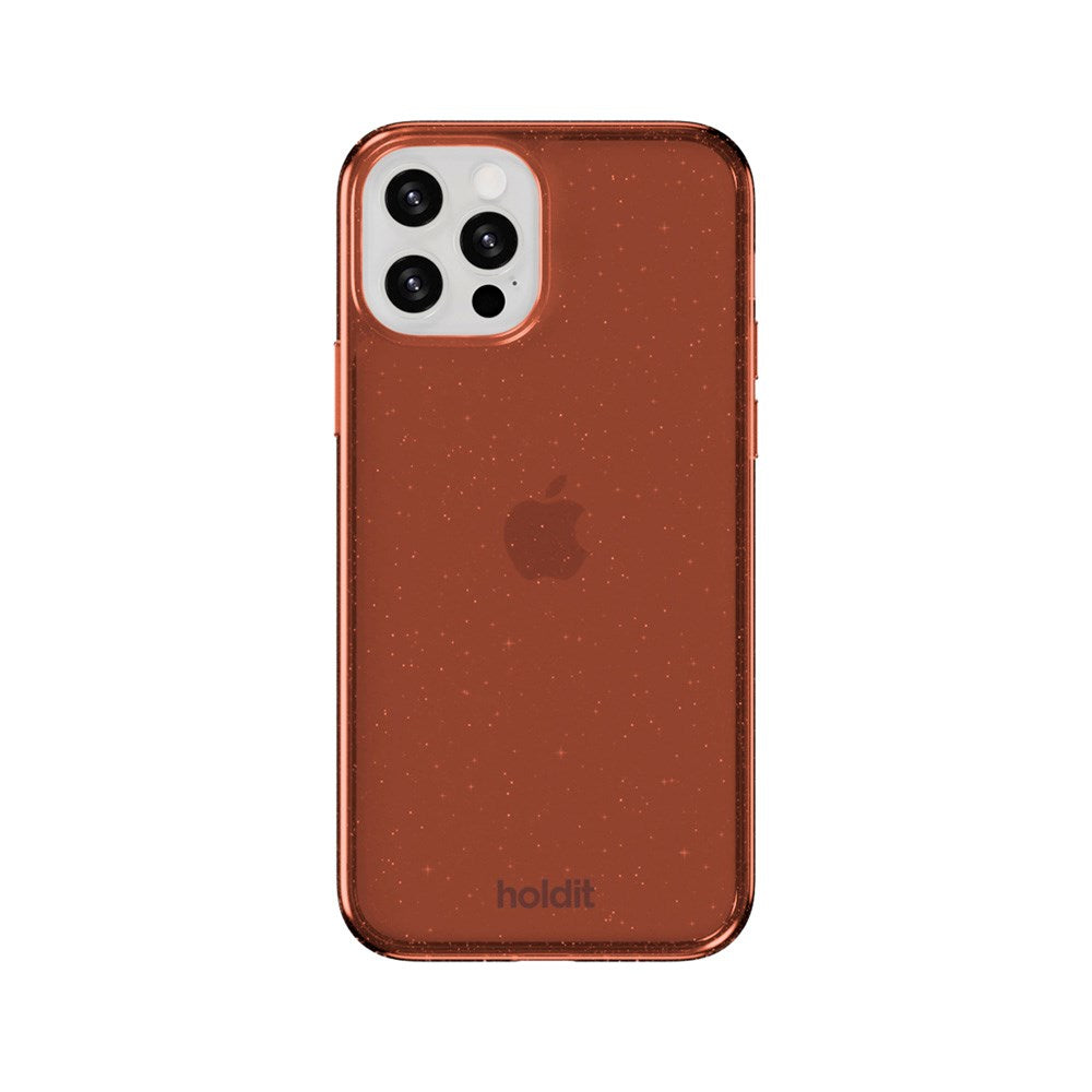 Holdit iPhone 12 / 12 Pro Glitter Deksel - Amber