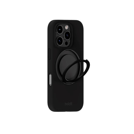 iPhone 16 Pro Holdit Silikone Stand Deksel - Black