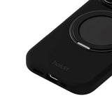 iPhone 16 Pro Holdit Silikone Stand Deksel - Black