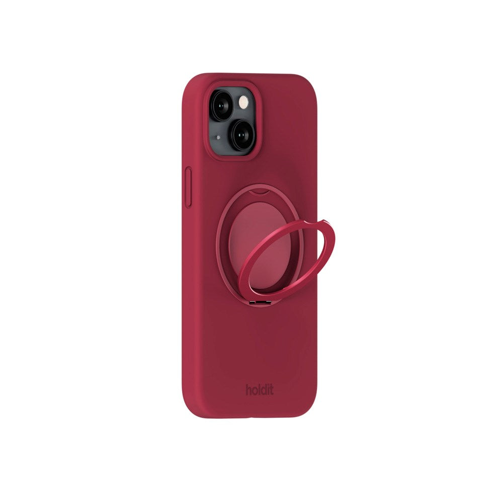 iPhone 17e / 16e / 15 Holdit Silikone Stand Deksel - Red Velvet