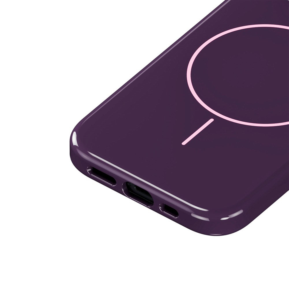 Holdit iPhone 17e / 16e / 15 / 14 / 13 Mono Case - MagSafe Kompatibel - Deep Plum / Pink