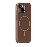Holdit iPhone 17e / 16e / 15 / 14 / 13 Mono Case - MagSafe Kompatibel - Chocolate / Beige