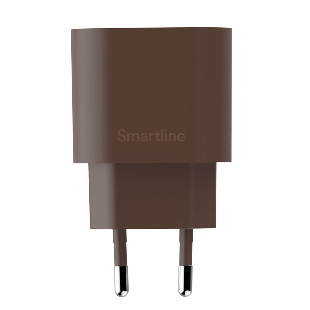 Smartline 20W Vegglader m. 1 x USB-C – Brun