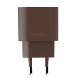Smartline 20W Vegglader m. 1 x USB-C – Brun