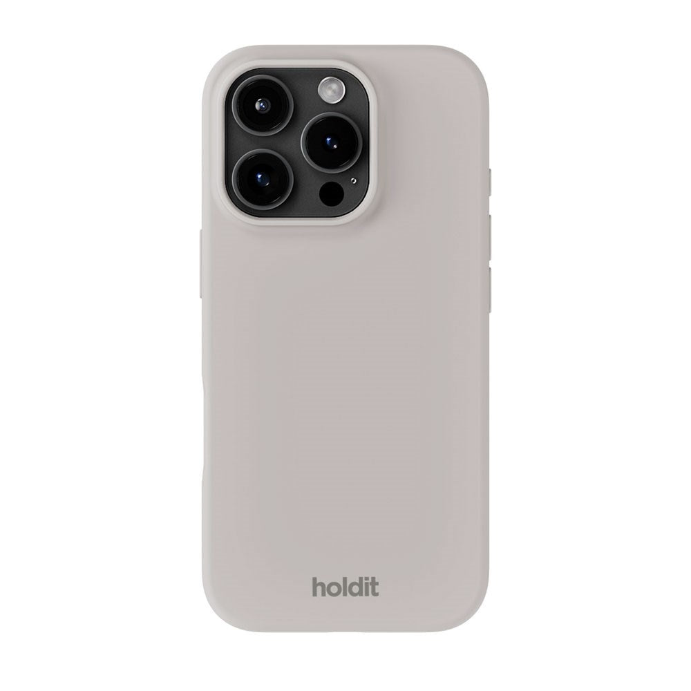 iPhone 16 Pro Max Holdit Soft Touch Silikon Deksel - Wool Gray