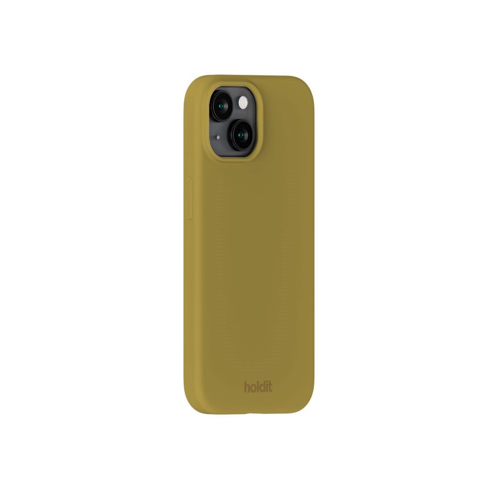 iPhone 15 Holdit Soft Touch Silikon Deksel - Warm Olive