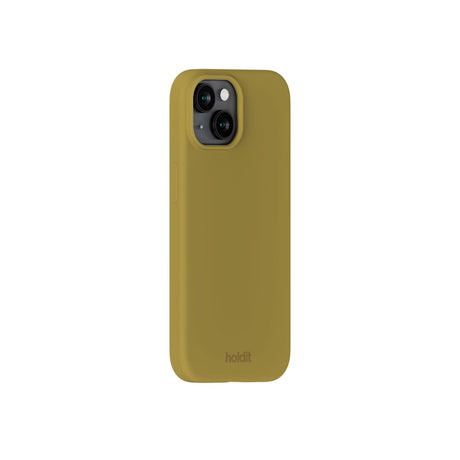 iPhone 15 Holdit Soft Touch Silikon Deksel - Warm Olive