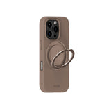 iPhone 16 Pro Holdit Silikone Stand Deksel - Mocha Brown
