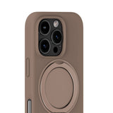 iPhone 16 Pro Max Holdit Silikone Stand Deksel - Mocha Brown