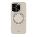 iPhone 16 Pro Holdit Silikone Stand Deksel - Light Beige