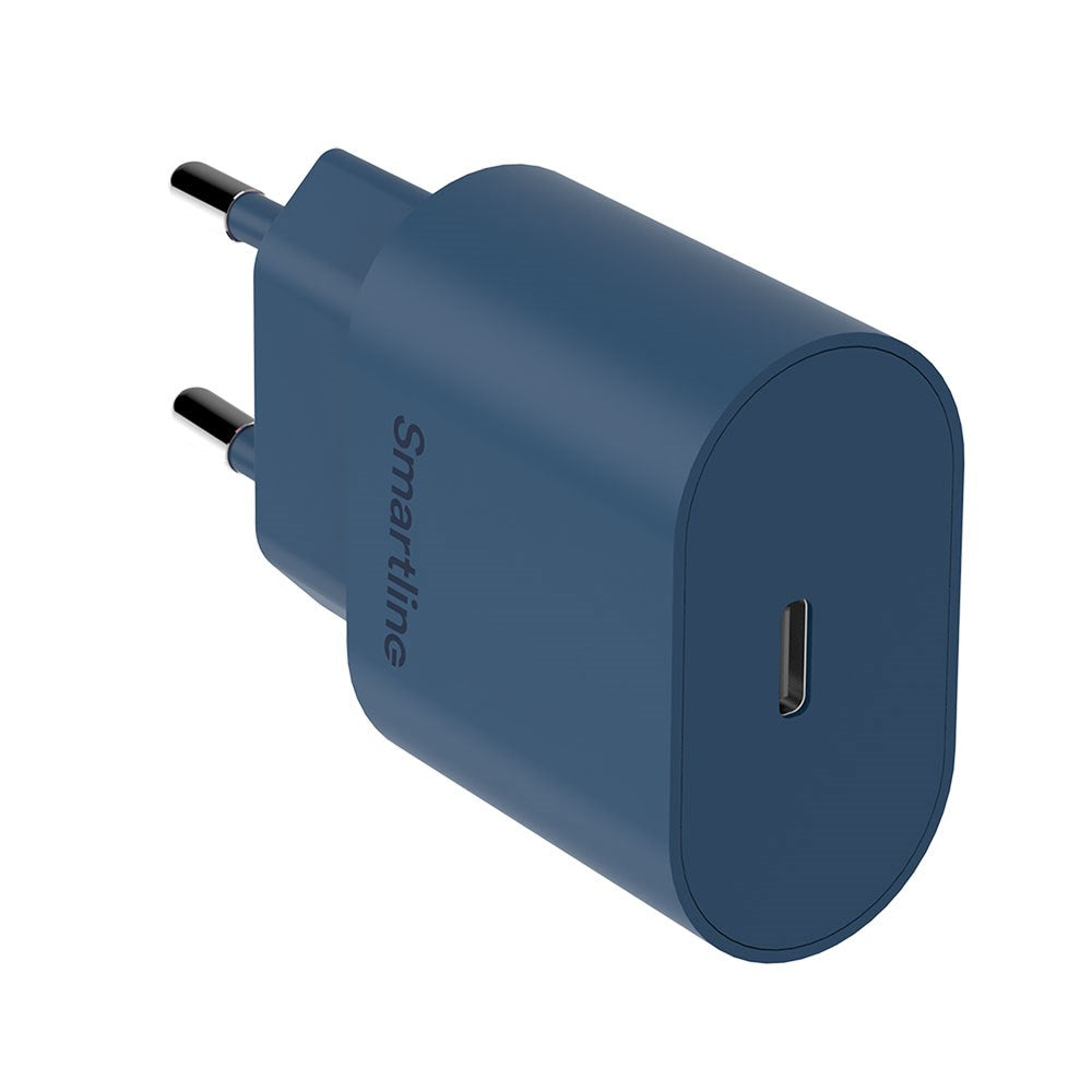 Smartline 20W Vegglader m. 1 x USB-C – Mørkeblå