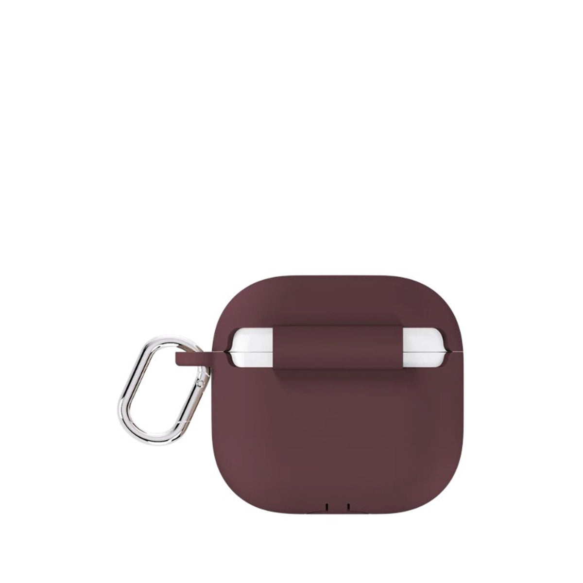 Apple AirPods (5. & 4. Gen.) Holdit Silicone Case m. Karabinkrok - Bordeaux