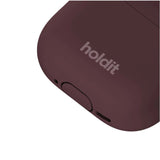 Apple AirPods (5. & 4. Gen.) Holdit Silicone Case m. Karabinkrok - Bordeaux