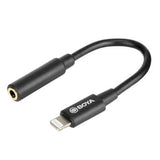 BOYA BY-K3 Lydadapter - Lightning til 3.5mm Minijack - Svart