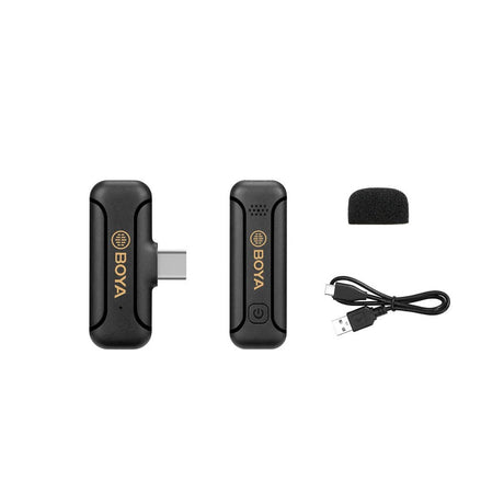 BOYA BY-WM3 Trådløst Mikrofon Sett m. USB-C - Svart