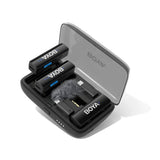 BOYA BOYALINK Trådløst Mikrofon Sett m. Lightning / USB-C / 3.5mm Minijack - Svart