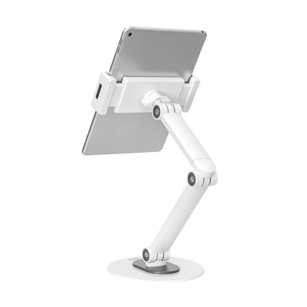 Deltaco Universell Nettbrett-/Mobilholder for Bord - Mål: 4,7 - 12,9" - Hvit