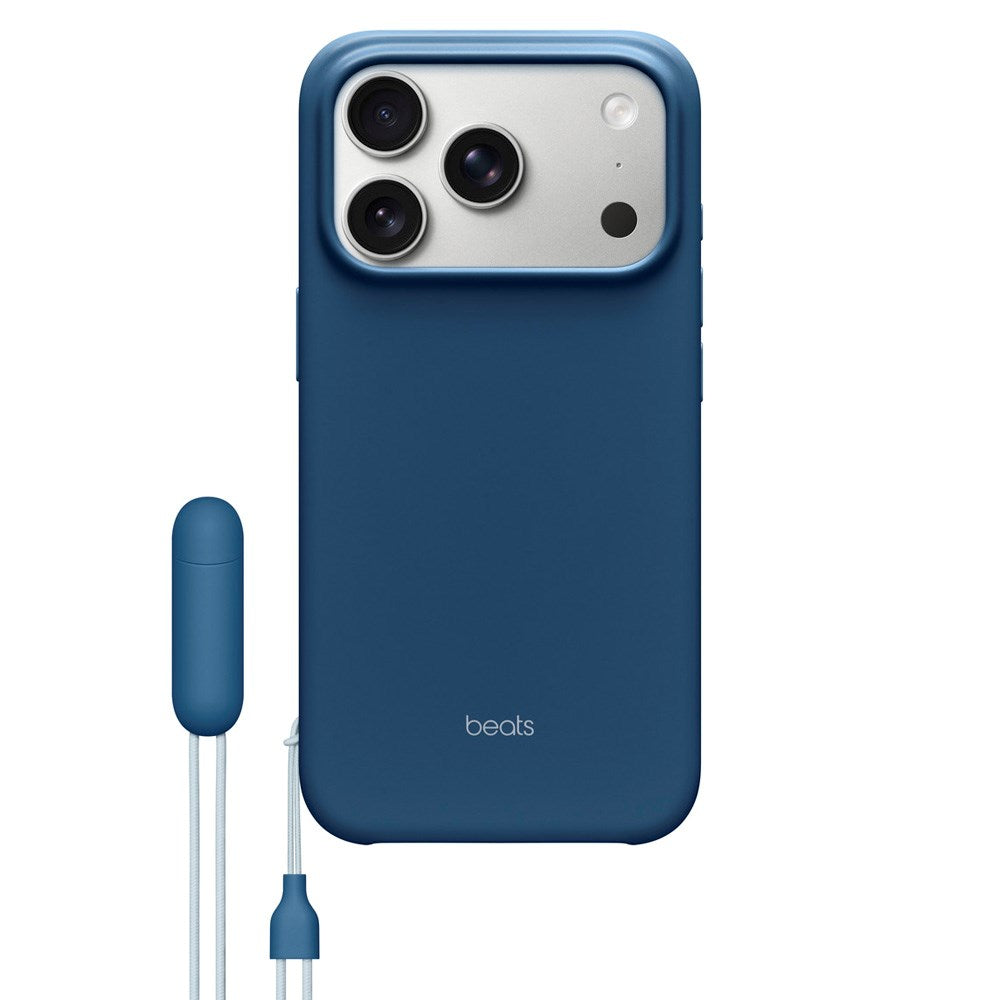 Original Apple Beats iPhone 17 Pro Deksel m. Stropp - MagSafe Kompatibel - Bedrock Blue