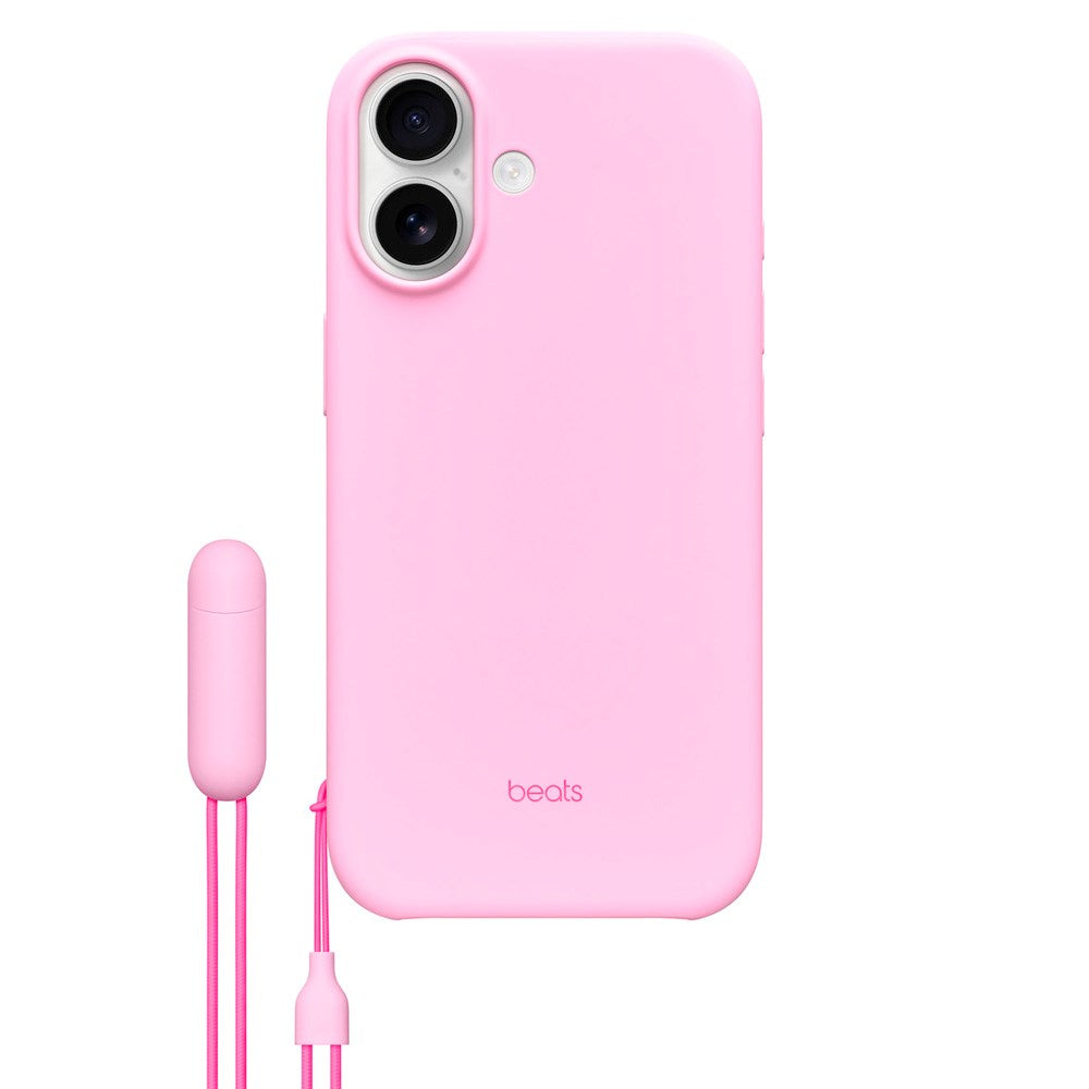 Original Apple Beats iPhone 17 Deksel m. Stropp - MagSafe Kompatibel - Pebble Pink