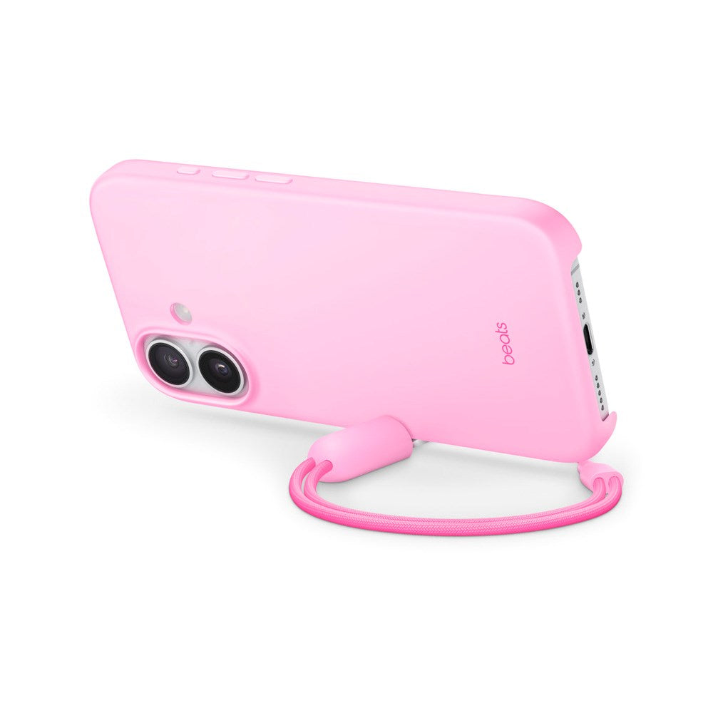 Original Apple Beats iPhone 17 Deksel m. Stropp - MagSafe Kompatibel - Pebble Pink