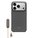 Original Apple Beats iPhone 17 Pro Deksel m. Stropp - MagSafe Kompatibel - Granite Gray