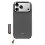 Original Apple Beats iPhone 17 Pro Max Deksel m. Stropp - MagSafe Kompatibel - Granite Gray