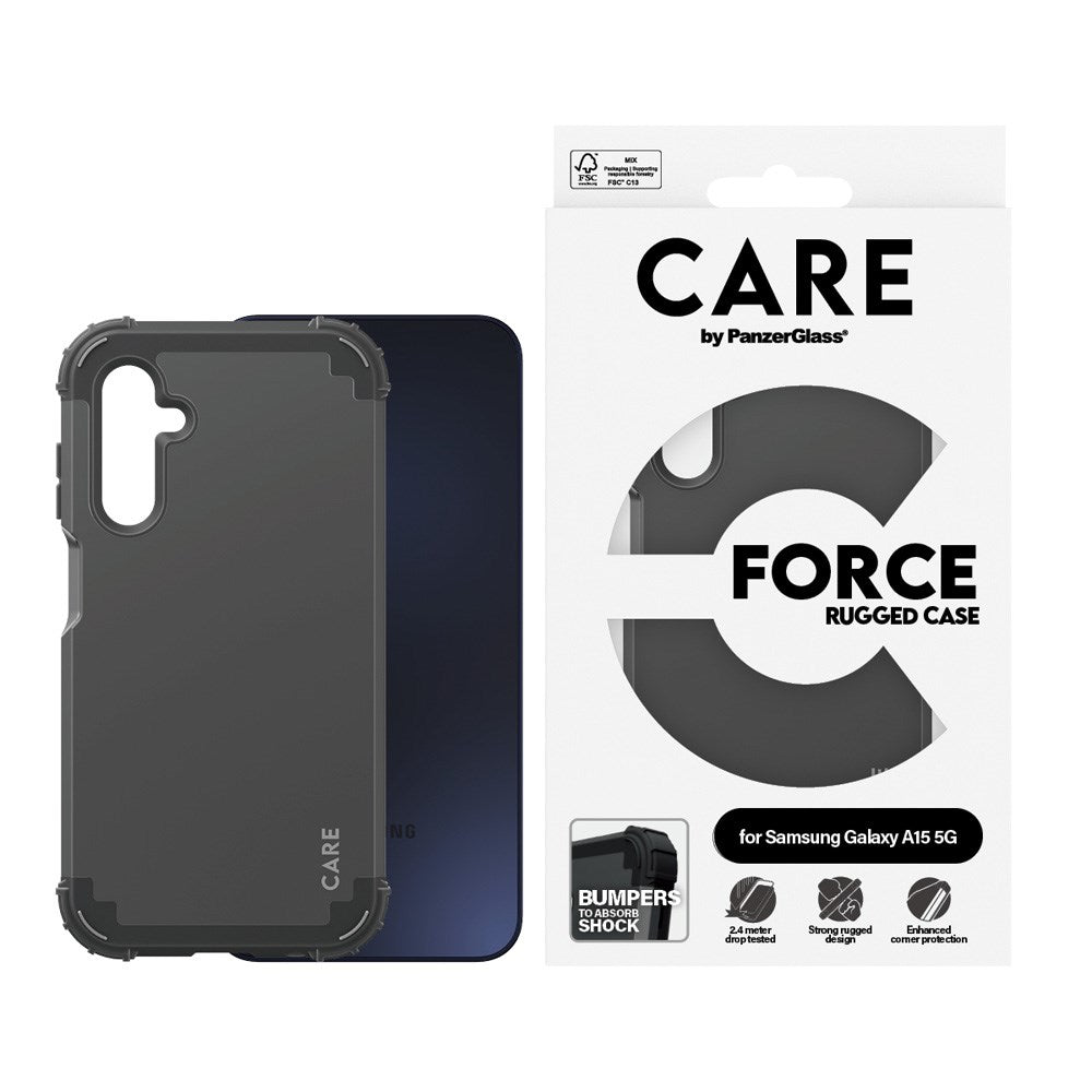 CARE by PanzerGlass Samsung Galaxy A15 (5G) Fashionable FORCE Case - Svart