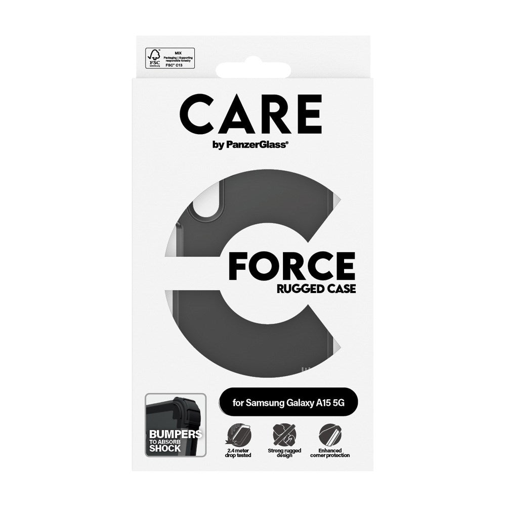 CARE by PanzerGlass Samsung Galaxy A15 (5G) Fashionable FORCE Case - Svart