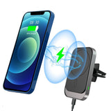 Tech-Protect CW19 Mobilholder for Ventilasjon med Trådløs Lading 15W - MagSafe Kompatibel - Svart