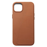 Mujjo iPhone 14 Plus Leather Wallet Deksel - Brun