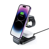 Tech-Protect QI-A28 3-in-1 15W Trådløs Lader - Svart