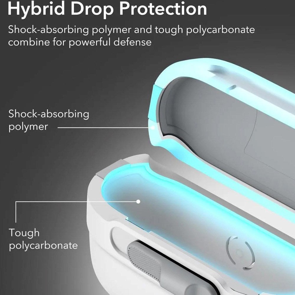 ESR AirPods Pro (1. & 2. Gen.) HaloLock Pulse Deksel - MagSafe Kompatibel - Hvit