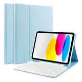 iPad 11" (2025) / iPad 10.9" (2024/2022) Tech-Protect Keyboard Deksel Med Pencil Holder - Engelsk Layout - Blå