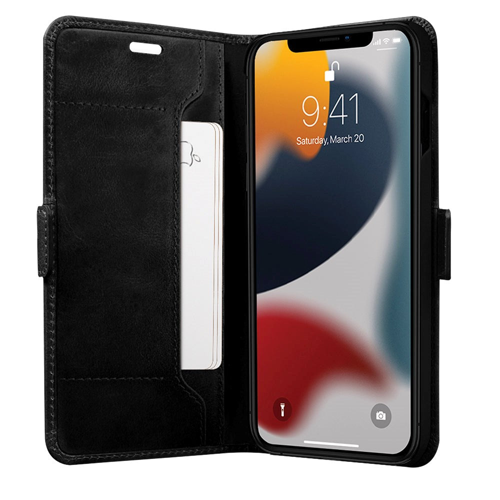 iPhone 13 Pro Max dbramante1928 Copenhagen Slim Ekte Skinn Deksel med Lommebok - Svart