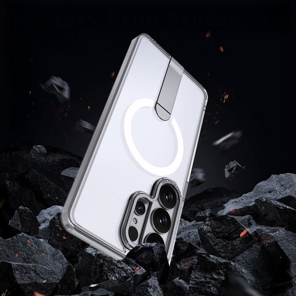 Samsung Galaxy S26 Ultra Hurtel Hybrid Armor X Deksel m. Kickstand – MagSafe Kompatibel – Gjennomsiktig