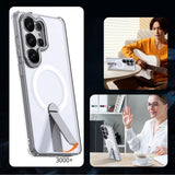 Samsung Galaxy S26 Ultra Hurtel Hybrid Armor X Deksel m. Kickstand – MagSafe Kompatibel – Gjennomsiktig