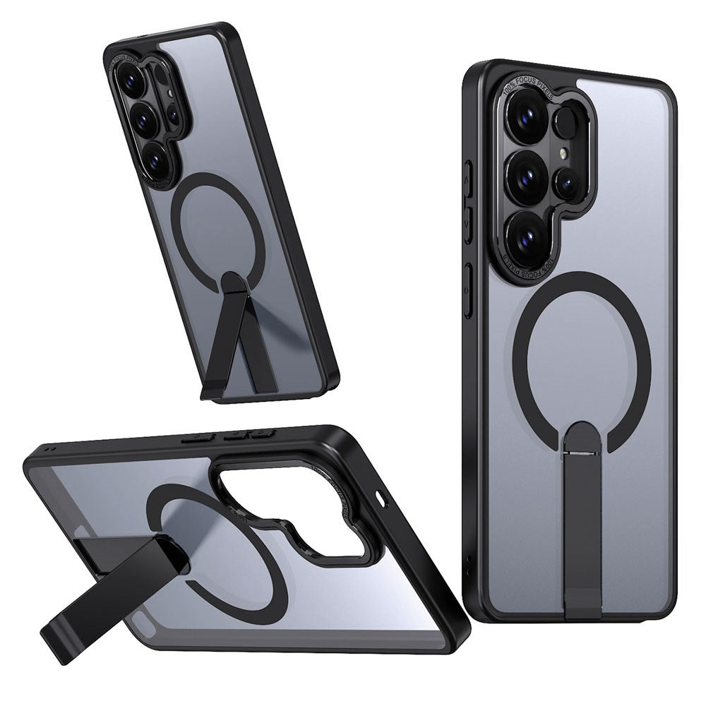 Samsung Galaxy S26 Ultra Hurtel Hybrid Armor X Deksel m. Kickstand – MagSafe Kompatibel – Svart