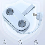 ORICO 20W 5-i-1 Strømskinne med 2 x Schuko 2 x USB-A 1 x USB-C - Blå