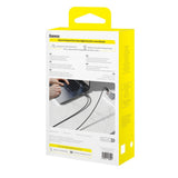 Baseus Tungsten Gold 100W USB-C til USB-C Kabel Sett - 1m / 2m / 3m - 3 stk - Svart