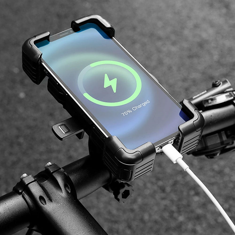 Rockbros Styreklemme Mobilholder til Sykkel - Svart